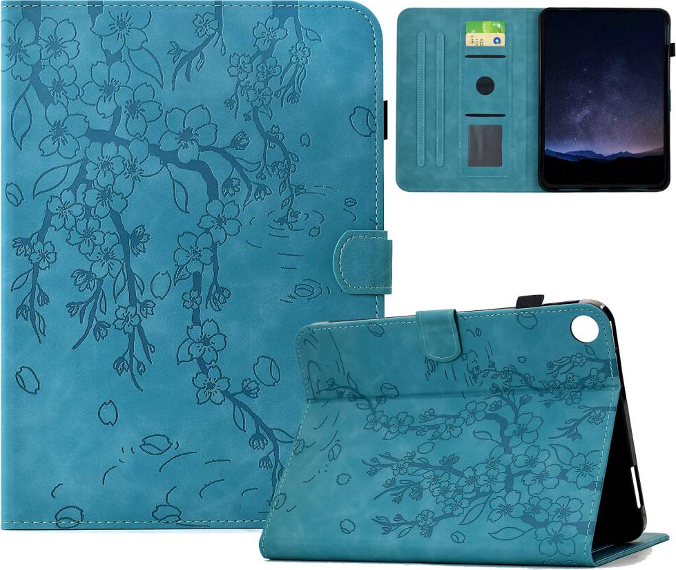 Baby Blue Leather Tablet Case