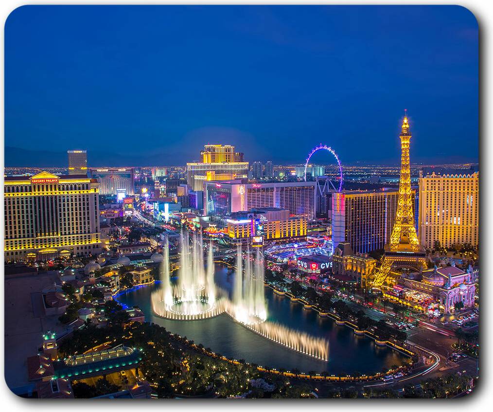 Destination Vinyl Las Vegas Strip Computer Mouse Mat