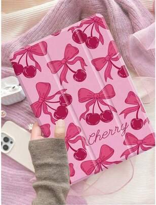 Shein Valentines Cherry Pattern Case Compatible IPad 10.2 Inch
