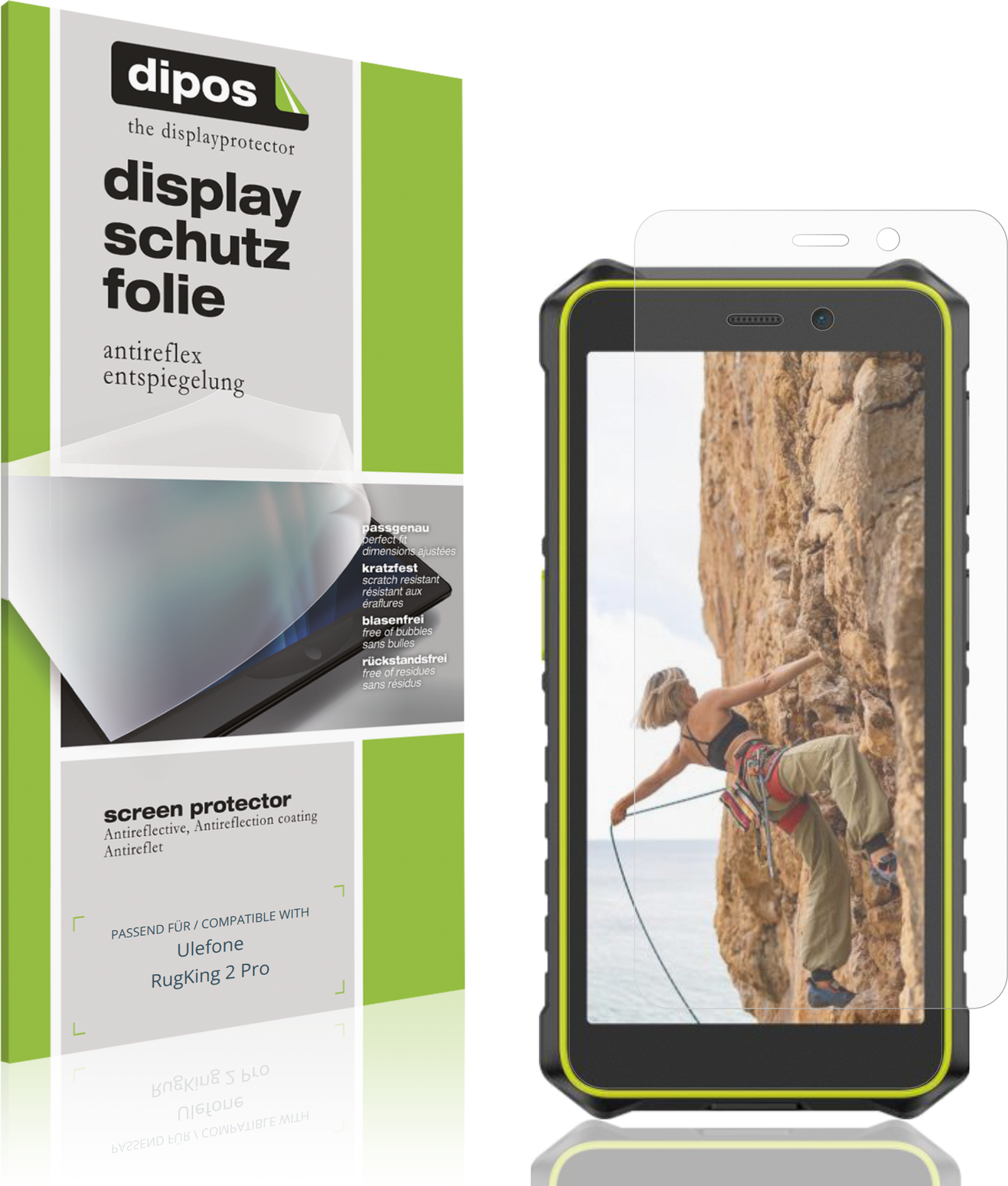 Dipos Screen Protector For Ulefone Rugking 2 Pro