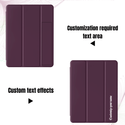 Shein Customized Text Flat Tablet Case Plum Color
