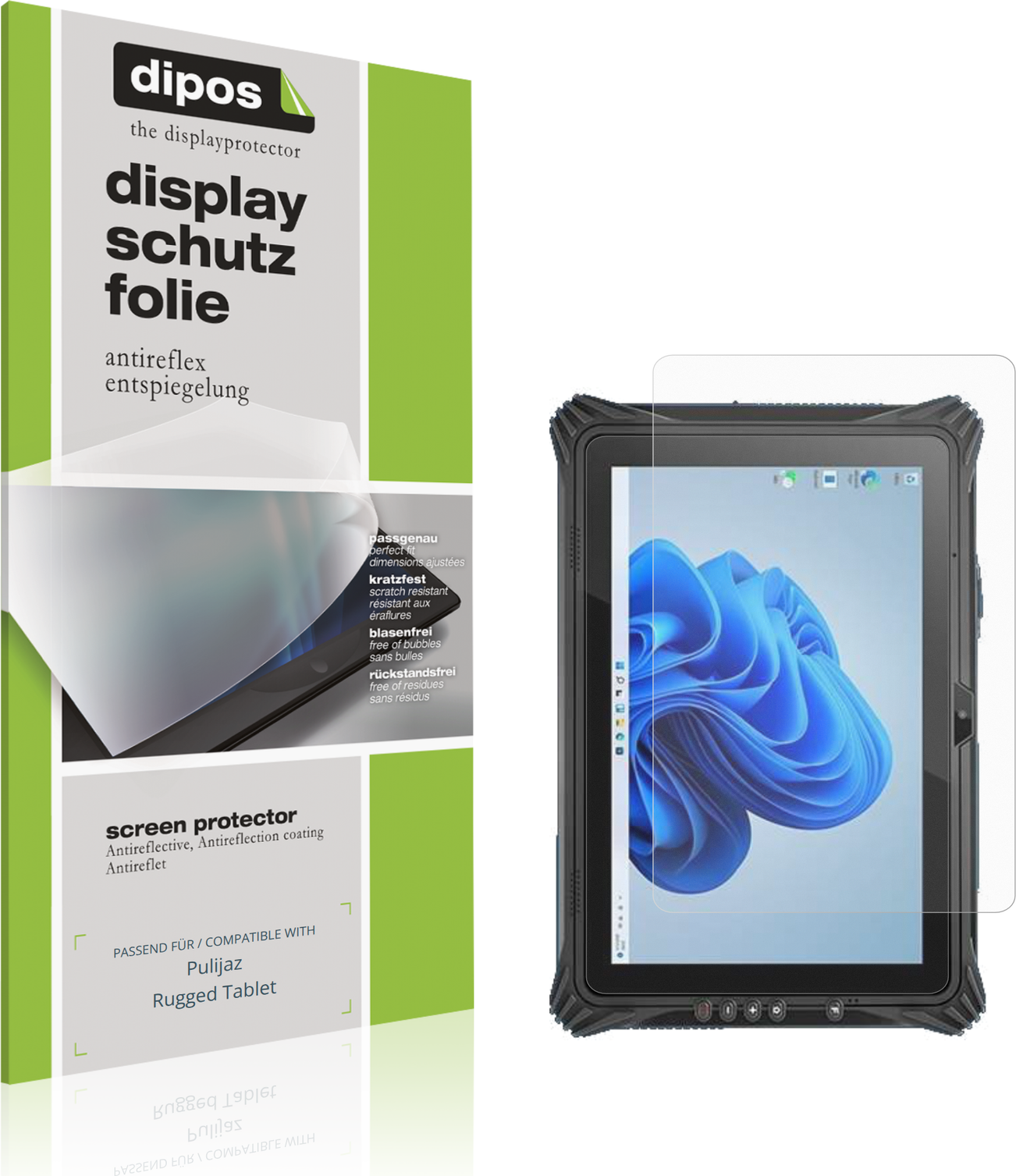 Dipos Screen Protector For Pulijaz Rugged Tablet