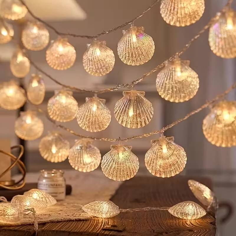 Battery powered fairy lights Shell Battery Powered Fairy Lights String Light
