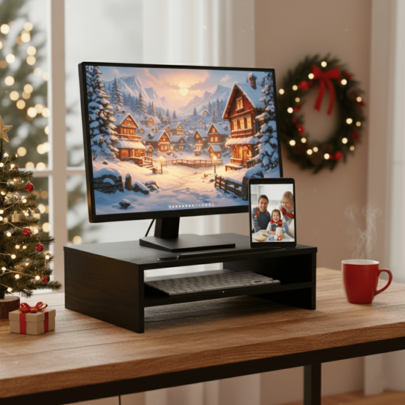 Shein 2-Tier Wood Monitor Stand Riser