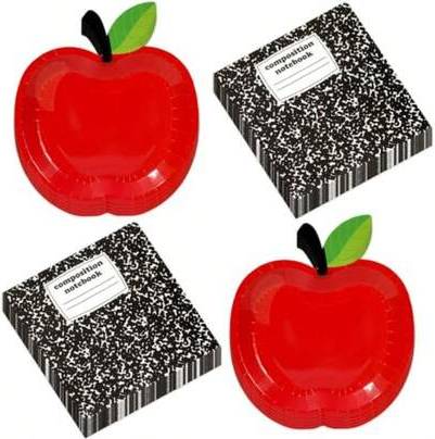 Back to school supplies Shein D48 Pcs Back To School Tableware Set