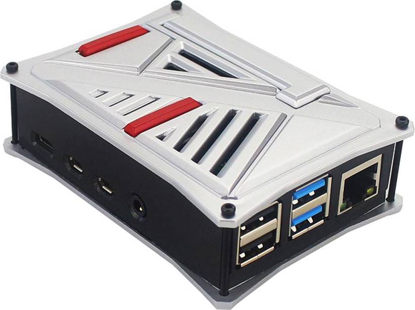 Raspberry pi 4 Raspberry Pi Raspberry Pi 4 Fodral Med Fläkt Silverfodral