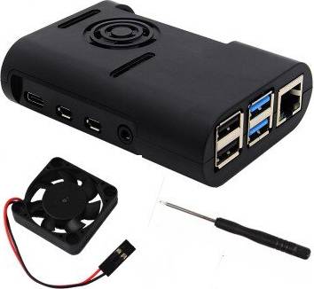 Raspberry pi 4 Raspberry Pi Raspberry Pi 4 Fodral Med Fläkt