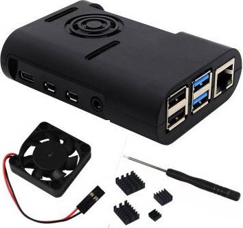Raspberry pi 4 Raspberry Pi Raspberry Pi 4 Fodral Med Fläkt