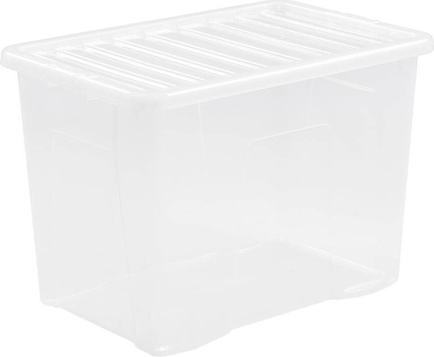 Wham Crystal Stackable Plastic Boxes 10 x 80L Storage Box
