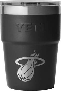 Yeti Black Miami Heat 16oz Rambler Stackable