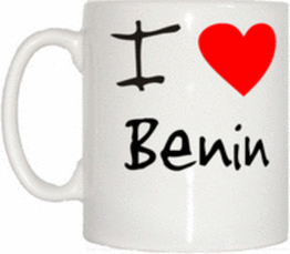 TeeTreeDesigns I Love Heart Benin Mug