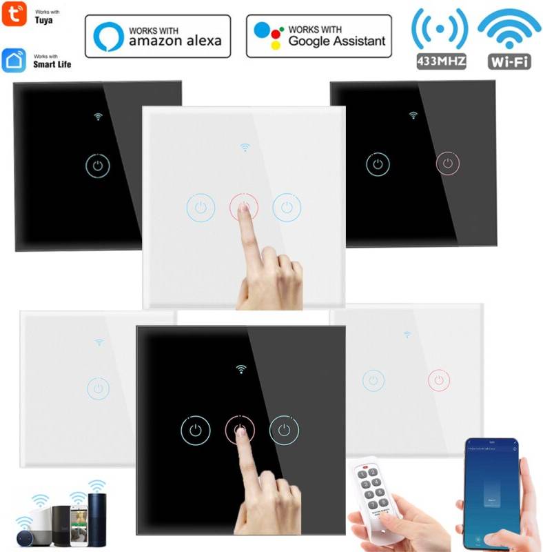 Smart button google home Smart App Wifi 433Mhz Touch Switch