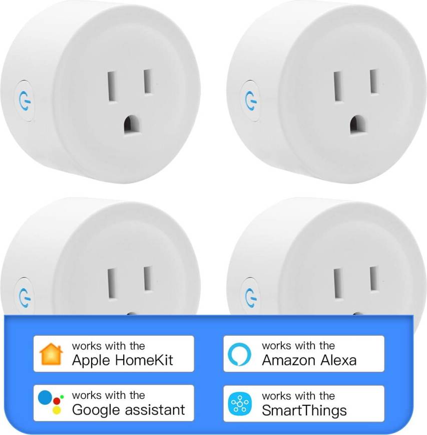 Apple hub Smart Plug Compatible Apple HomeKit 4-Pack