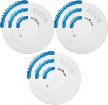 Wireless interlinked smoke alarms Hispec Wireless Interlinked Battery Alarm Kit