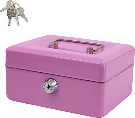 Small lock box 6 Inch Small Lock Box with Tray