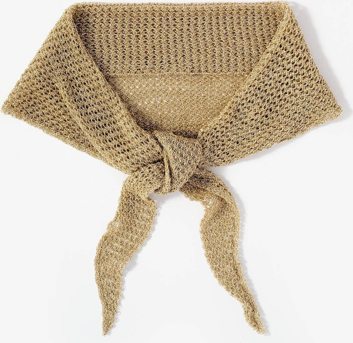 Metallic Mini Triangle Neck Scarf -