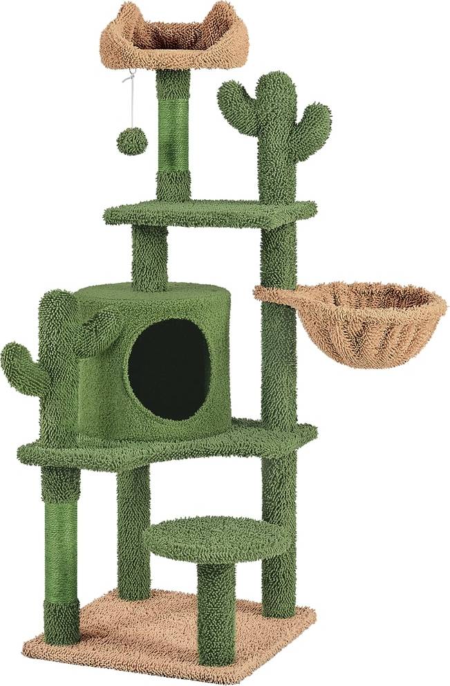 Multi level cat tree Yaheetech Green 53 Inch Height Multi-Level Cat Tree