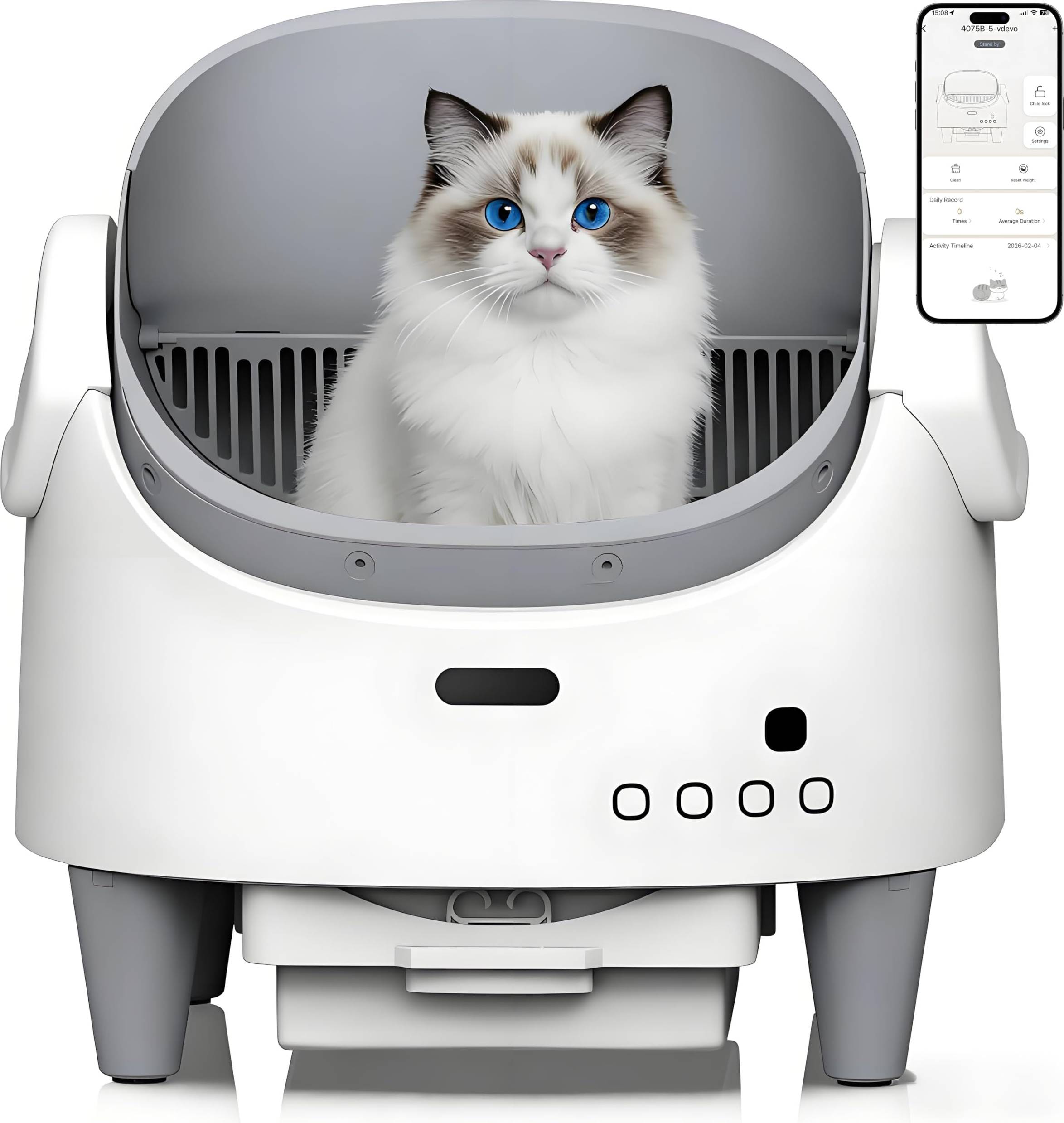 Automatic litter box Garvee Automatic Cat Litter Box with App Control