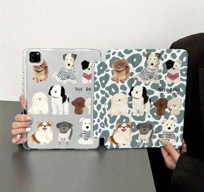 Shein Dogs Party Pattern Aesthetic Tablet Case