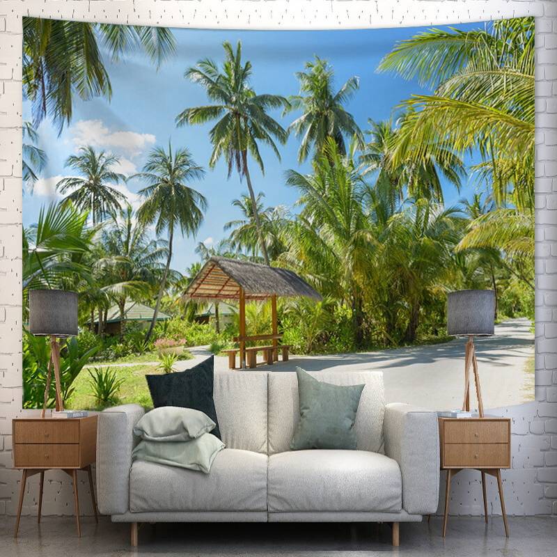 Landscape Scenery Window Background Cloth