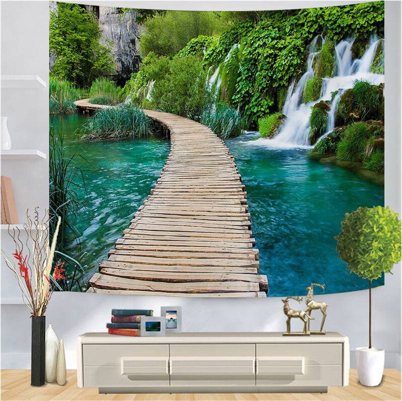 Landscape Scenery Window Background Cloth