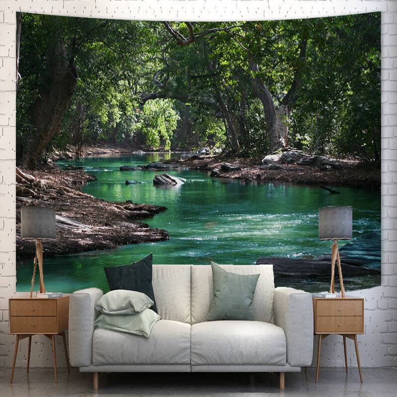 Landscape Scenery Window Background Cloth