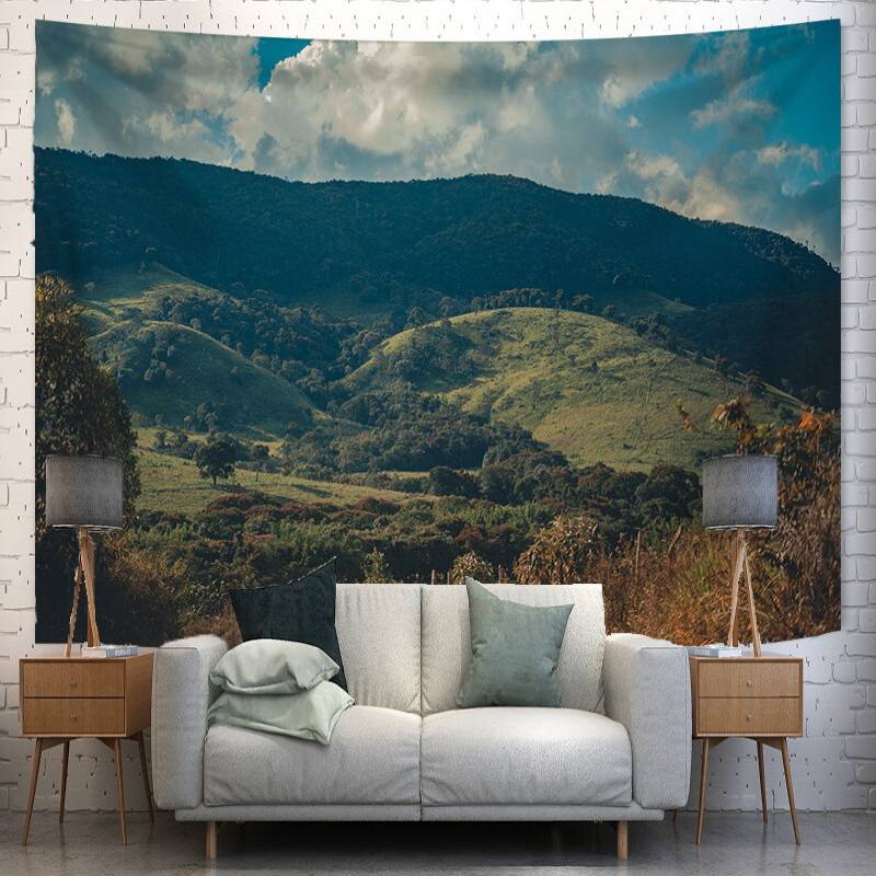 Landscape Scenery Window Background Cloth