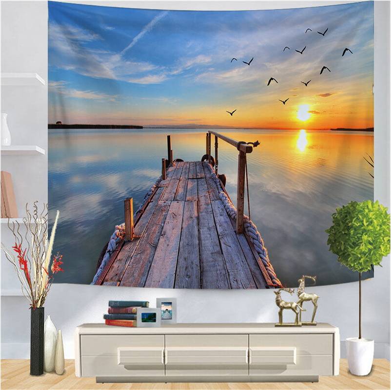 Landscape Scenery Window Background Cloth