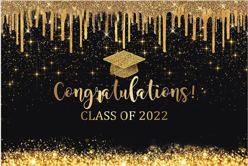 Vinyl Grad Celebration Photo Backdrop