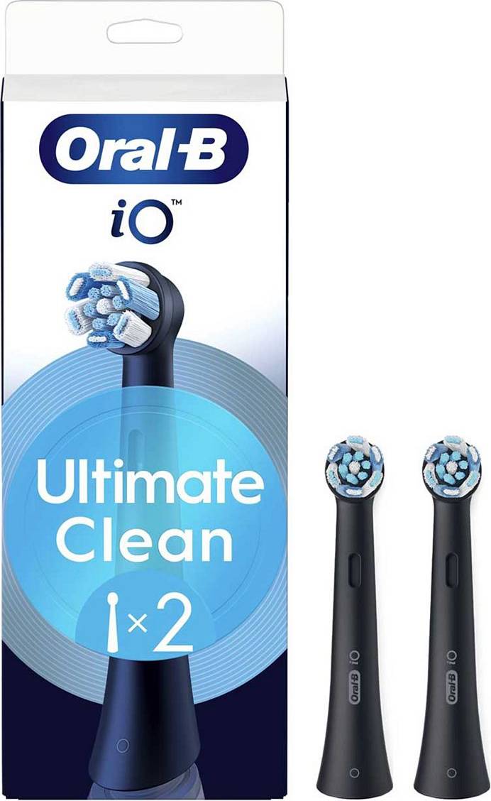 iO Ultimate Clean Black Toothbrush Refill Head 2 Pack