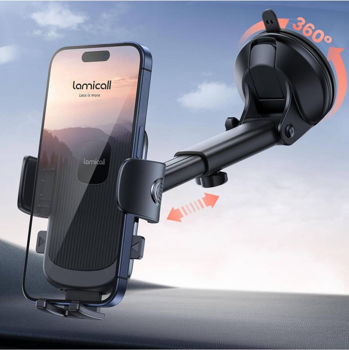 Car phone mount Lamicall Car Phone Mount 360degree Rotation