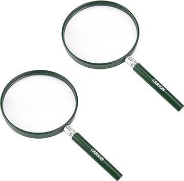 Carson BigEye 2x Handheld Magnifier 2 Pack