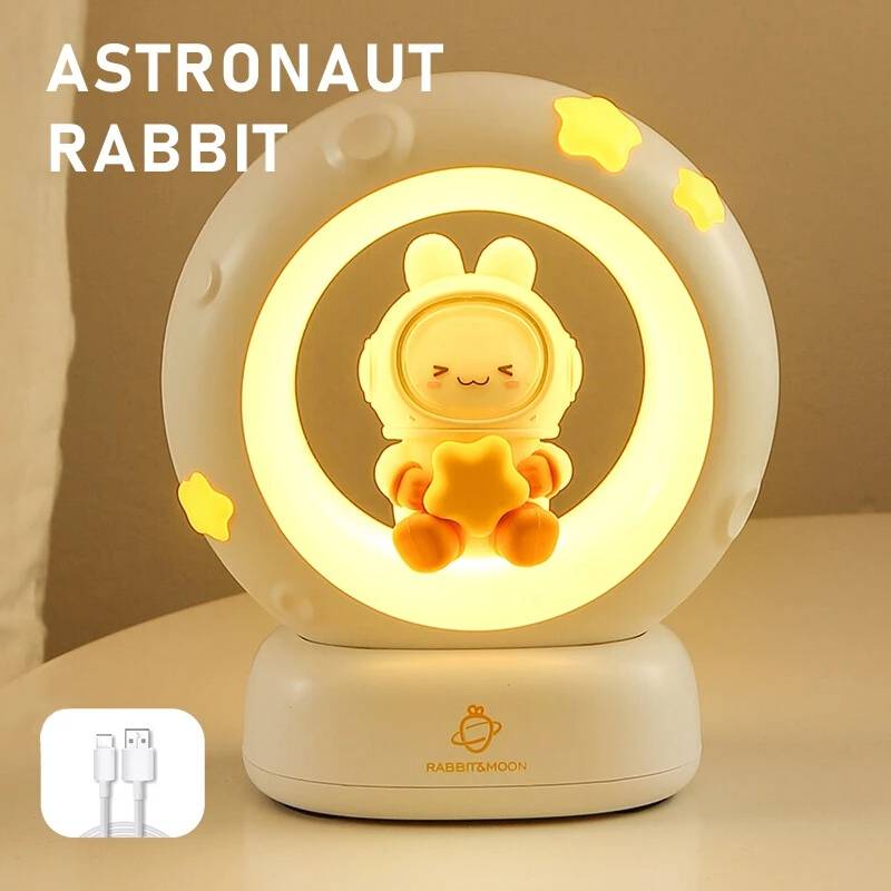 SKESRJTOP LED Moon Cartoon Rabbit Lamp Night Light