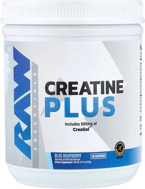 Raw Creatine Plus Blue Raspberry Essentials 14.71 oz