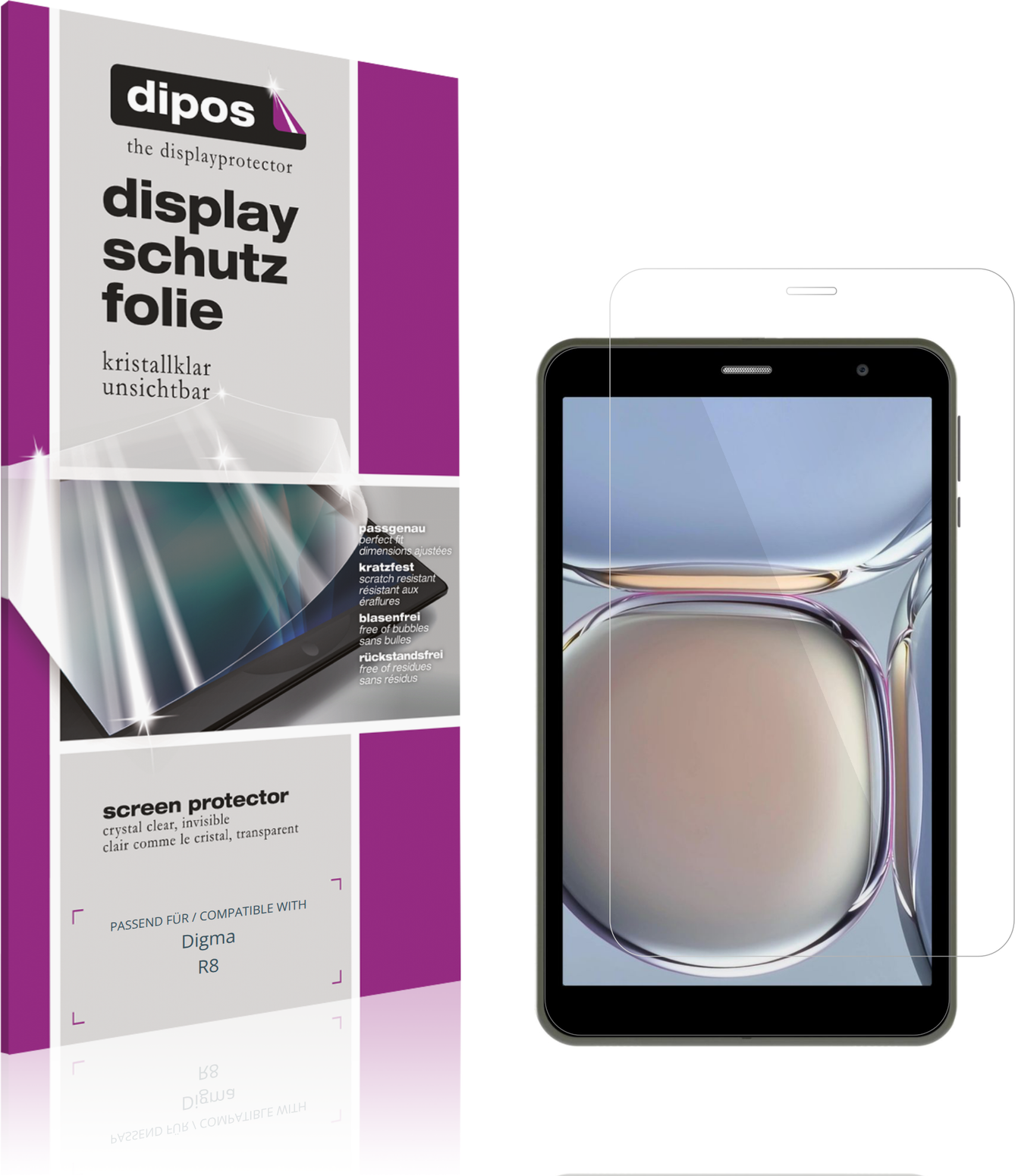 Dipos Screen Protector For Digma R8 Crystal Clear 2x