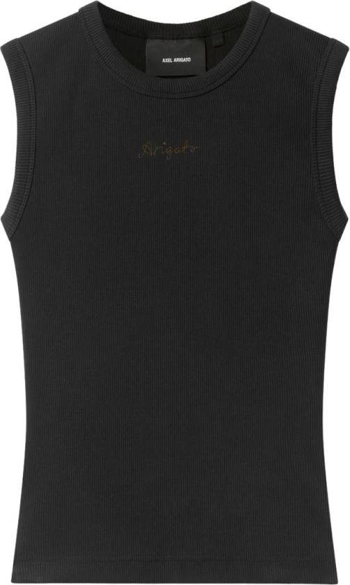 Axel Arigato Scoop Ribbed Tank Toppe - Sort