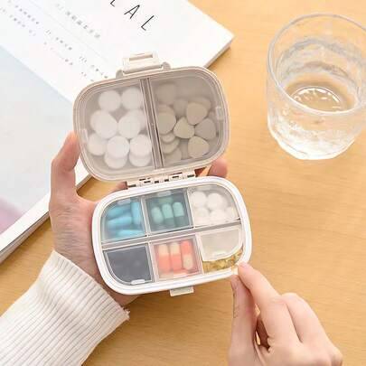 Portable Pill Storage Box 8 Grids