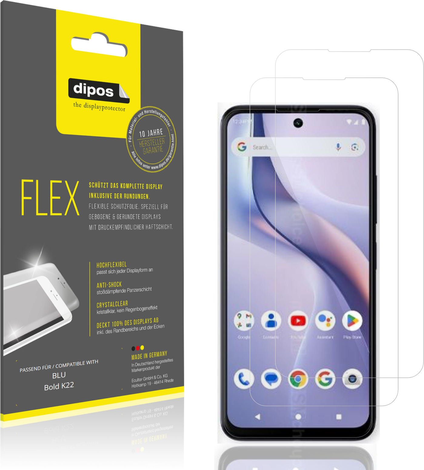 Dipos Screen Protector For Blu Bold K22