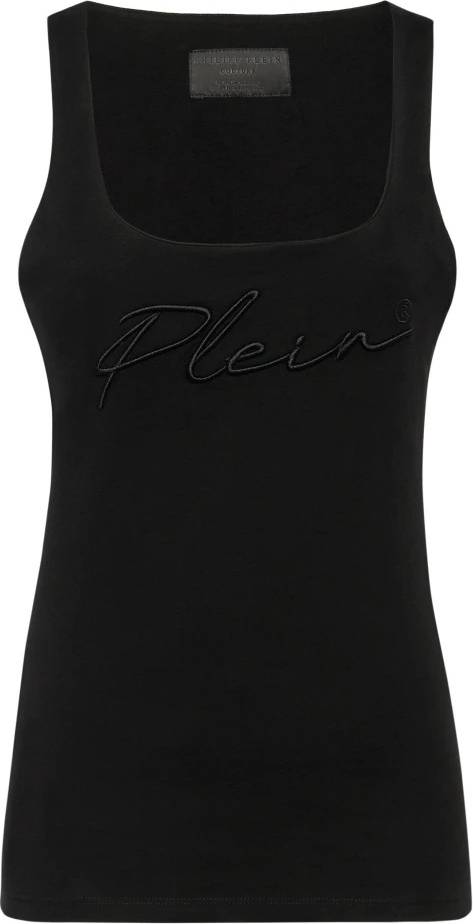 Philipp Plein Tank Top Signature Bomuld - Sort