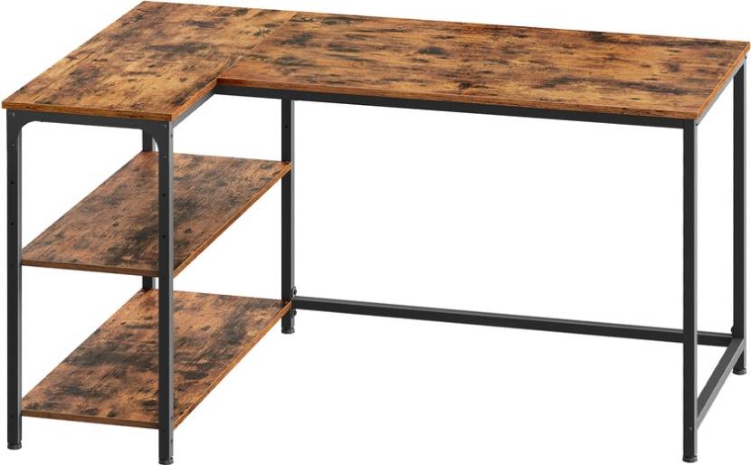 Corner desk Vasagle Rustic Brown Corner Computer Writing Desk