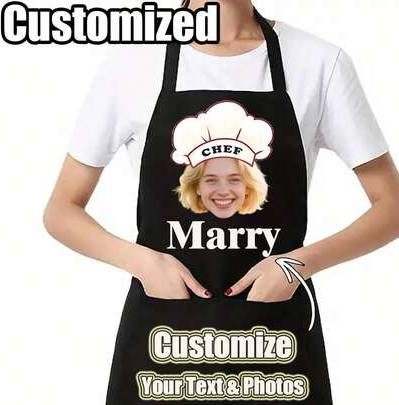 Shein Customizable Waterproof Chef Apron Multicolor