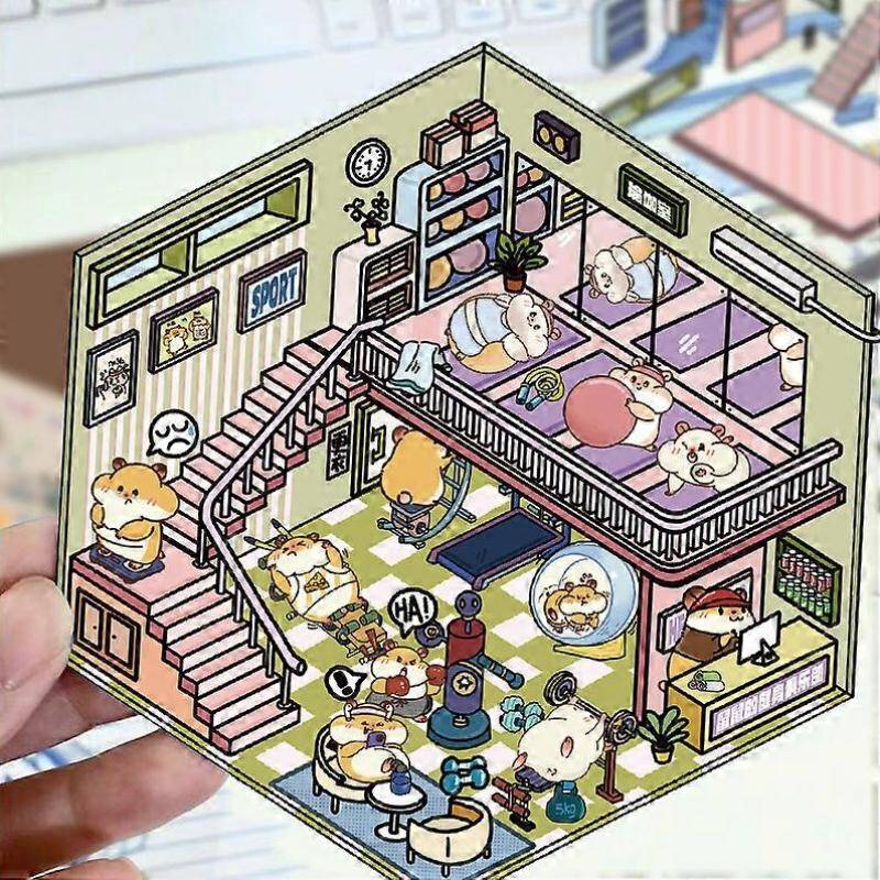 Cartoon Landscape 3D Stereoscopic Sticker