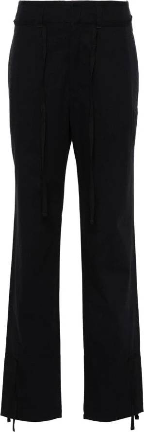 Cotton Drawstring Bomuld Bukser - Sort