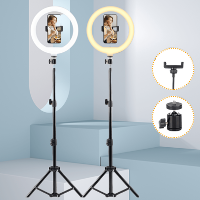 Selfie ring light Shein 10 Inch Dimmable LED Selfie Ring Light Kit