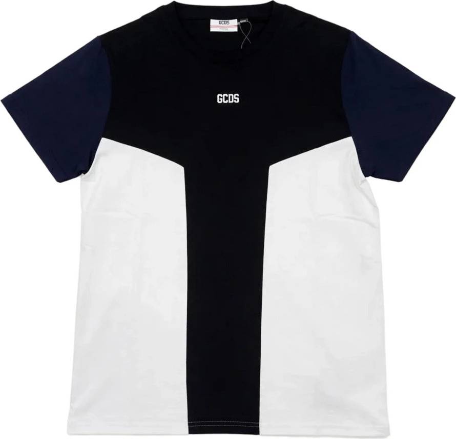GCDS Color Block Ss T-Shirt Toppe - Sort
