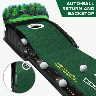 Putting mat Shein Professional Golf Putting Mat Automatic Rebound System