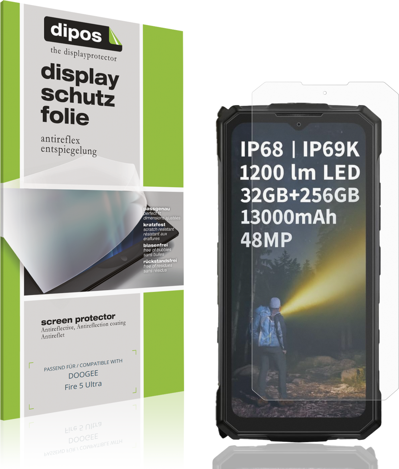 Dipos Screen Protector For Doogee Fire 5 Ultra