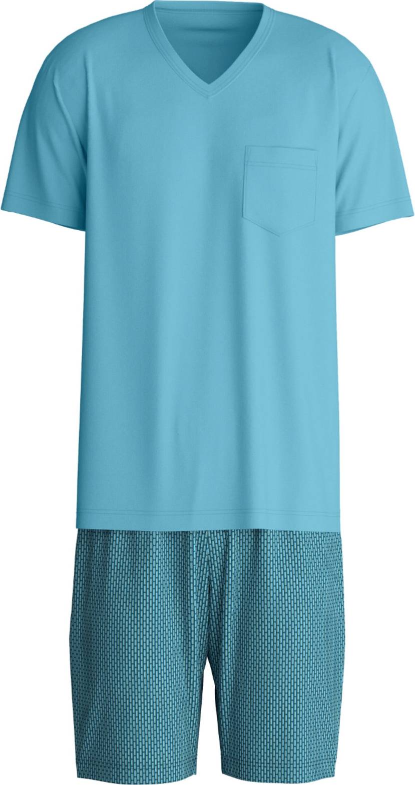Calida Relax Streamline Short Pyjama - Blue/Blue