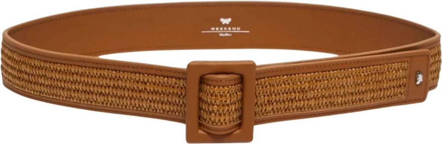Max Mara Weekend Bælte Raffia Effekt - Orange
