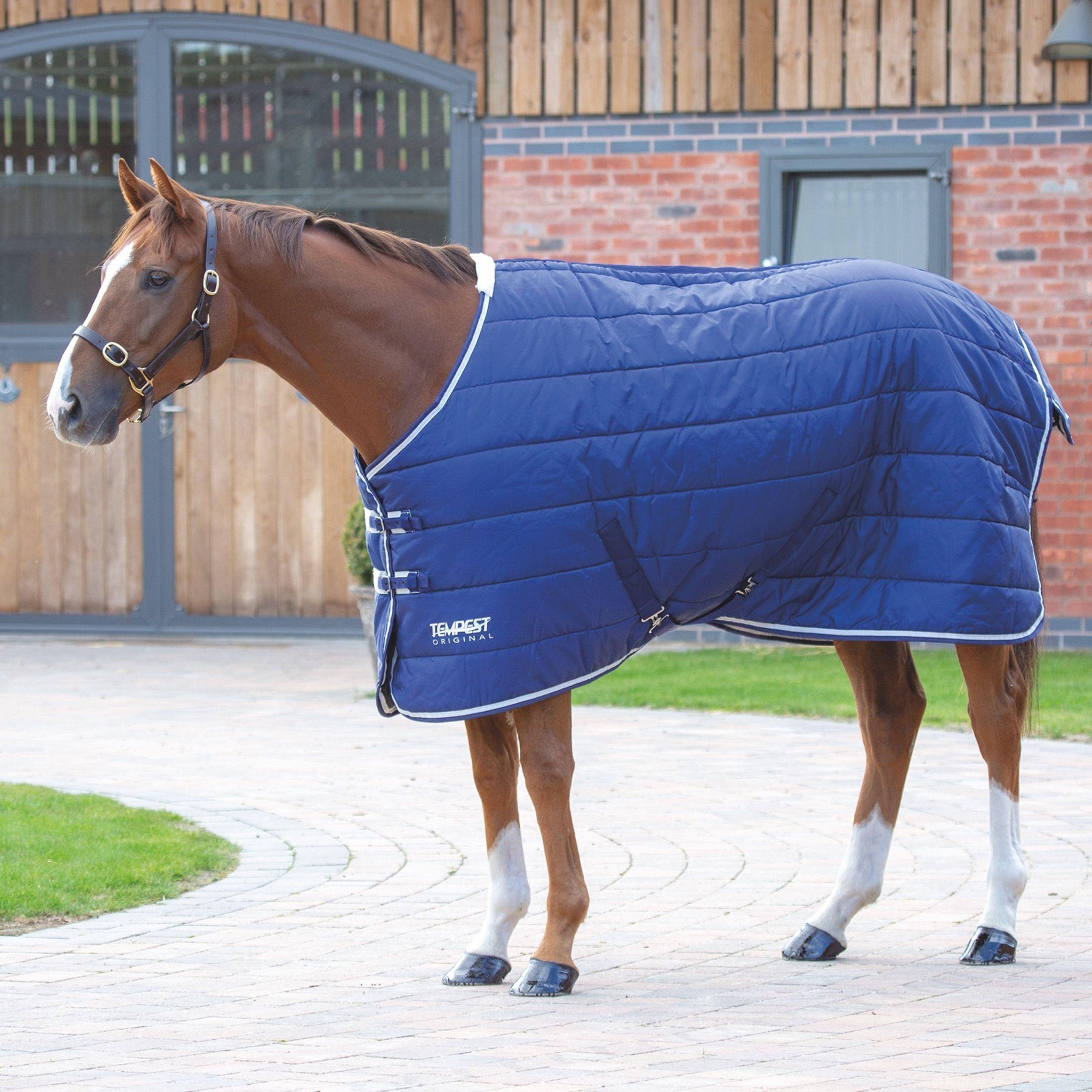 Shires Tempest Standard Neck Stable Rug - Navy/Grey